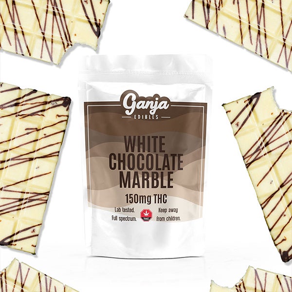 Ganja White Chocolate Marble 150mg THC
