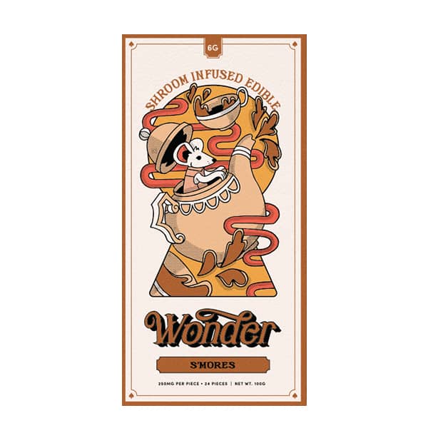 Wonder 6g S'Mores Psilocybin Chocolate Bar of Doobdasher, Canada