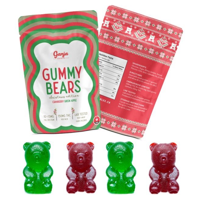 Ganja Bears Gummies - Christmas Edition (10 x 15mg THC)
