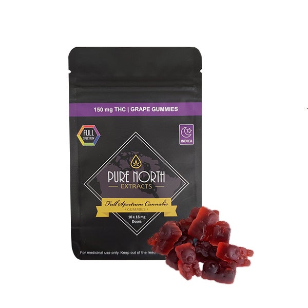 PNE Full Spectrum Grape Gummies -150mg THC