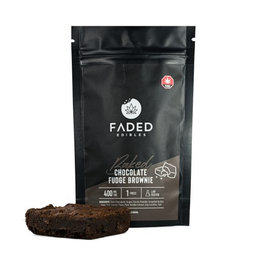 Faded Edibles Baked Chocolate Fudge Brownie 400mg THC of Doobdasher