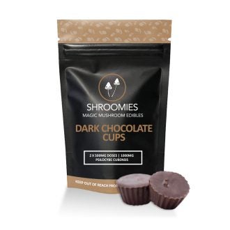 Dark Chocolate Cups White - Magic Mushroom Edibles of Doobdasher, Canada