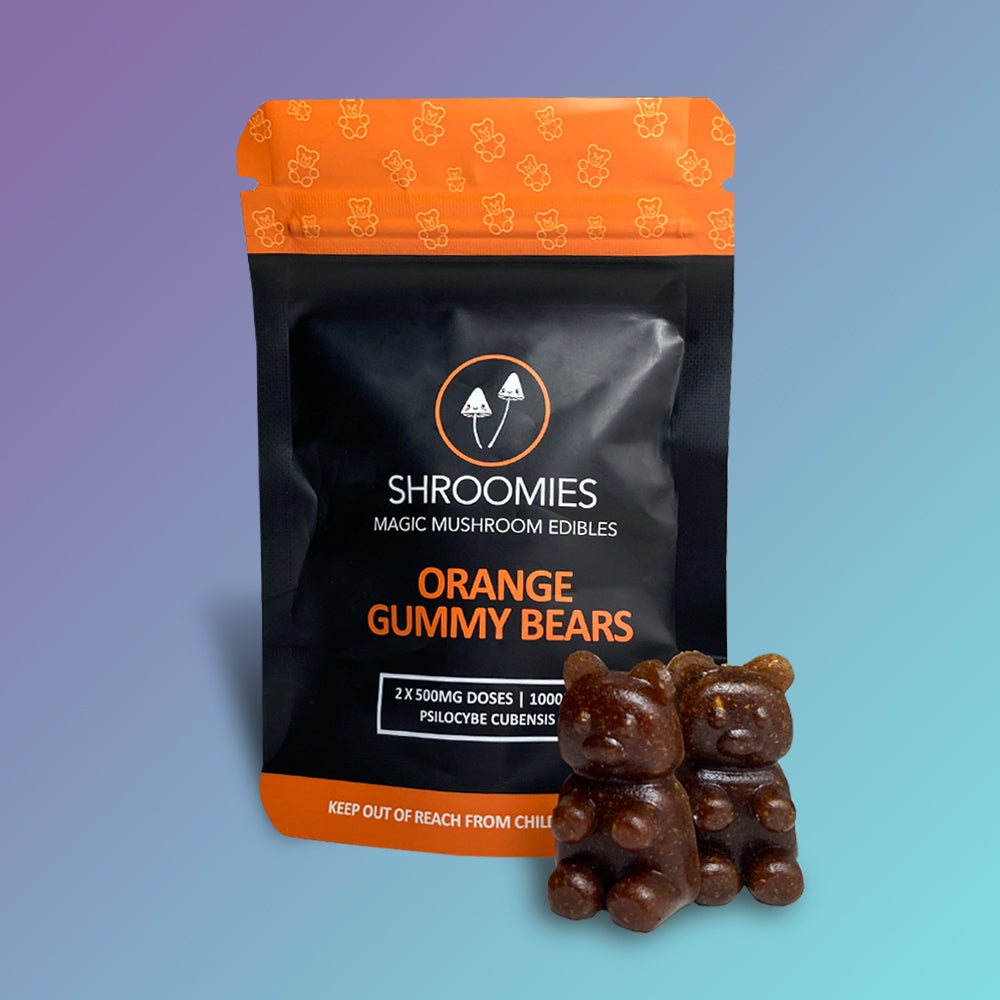 Shroomies Orange Gummy Bears (1000mg) of Doobdasher