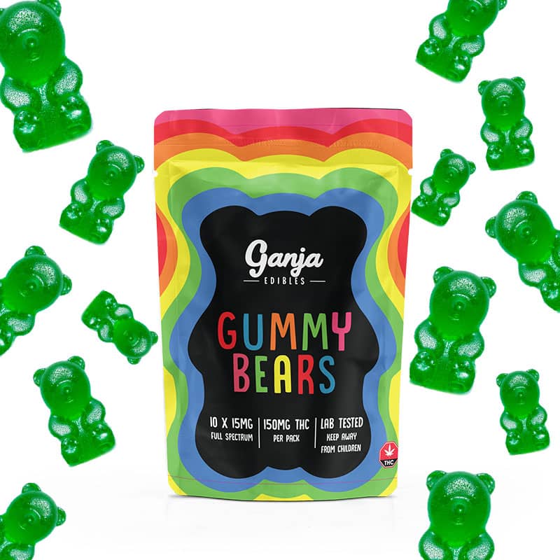 Ganja Bears Gummies - 150mg THC of Doobdasher, Canada.