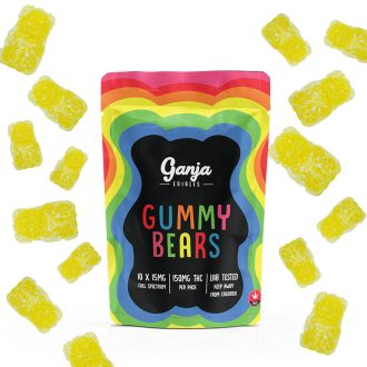 Ganja Bears Sour Gummies 150mg THC of Doobdasher, Canada