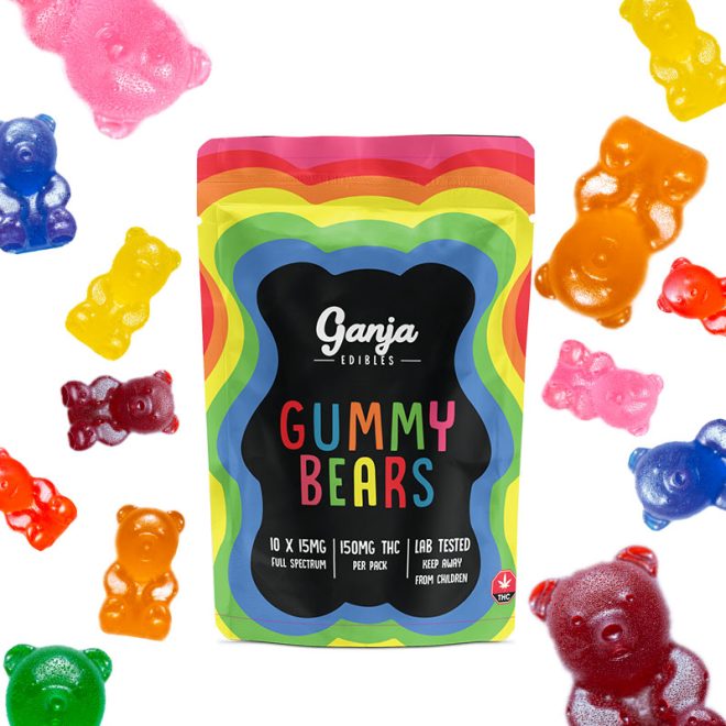 Ganja Bears Gummies Assorted Flavors (10x15mg) THC of Doobdasher