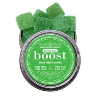 Boost Gummies 150mg THC Sour Green Apple of Doobdasher, Canada