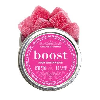 Boost Gummies 150mg THC Sour Watermelon of Doobdasher, Canada