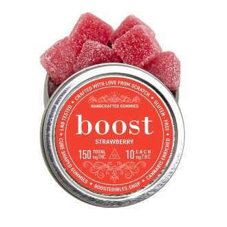 Boost Gummies 150mg THC Strawberry of Doobdasher, Canada