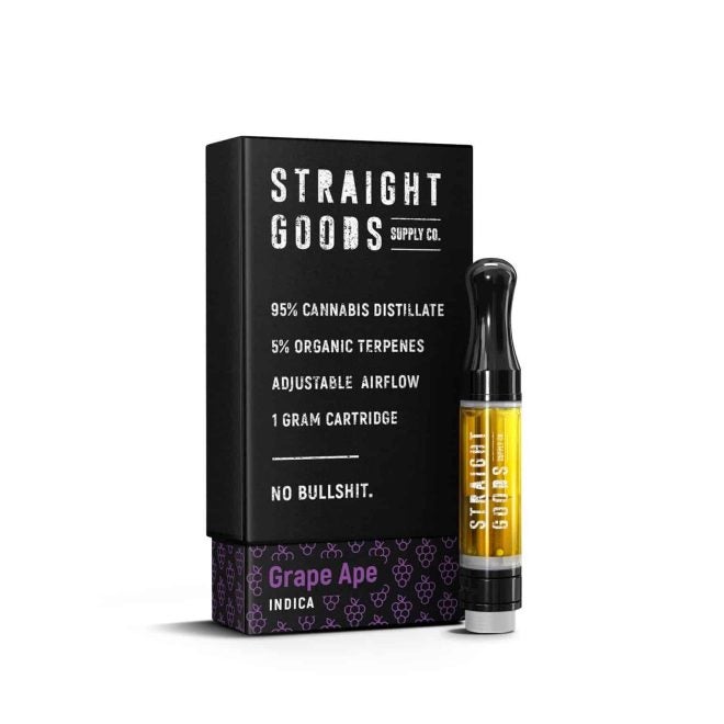 Straight Goods THC Vape Cartridge - Grape Ape